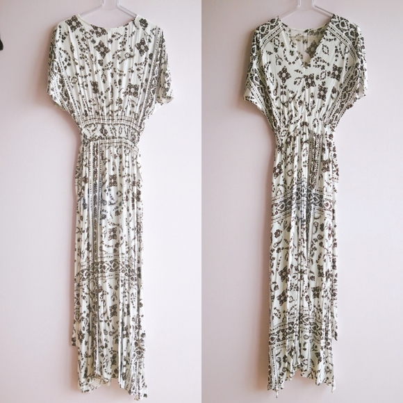 MILUMIA Boho Tie-Waist Vintage Print Maxi Dress - Picture 3 of 7